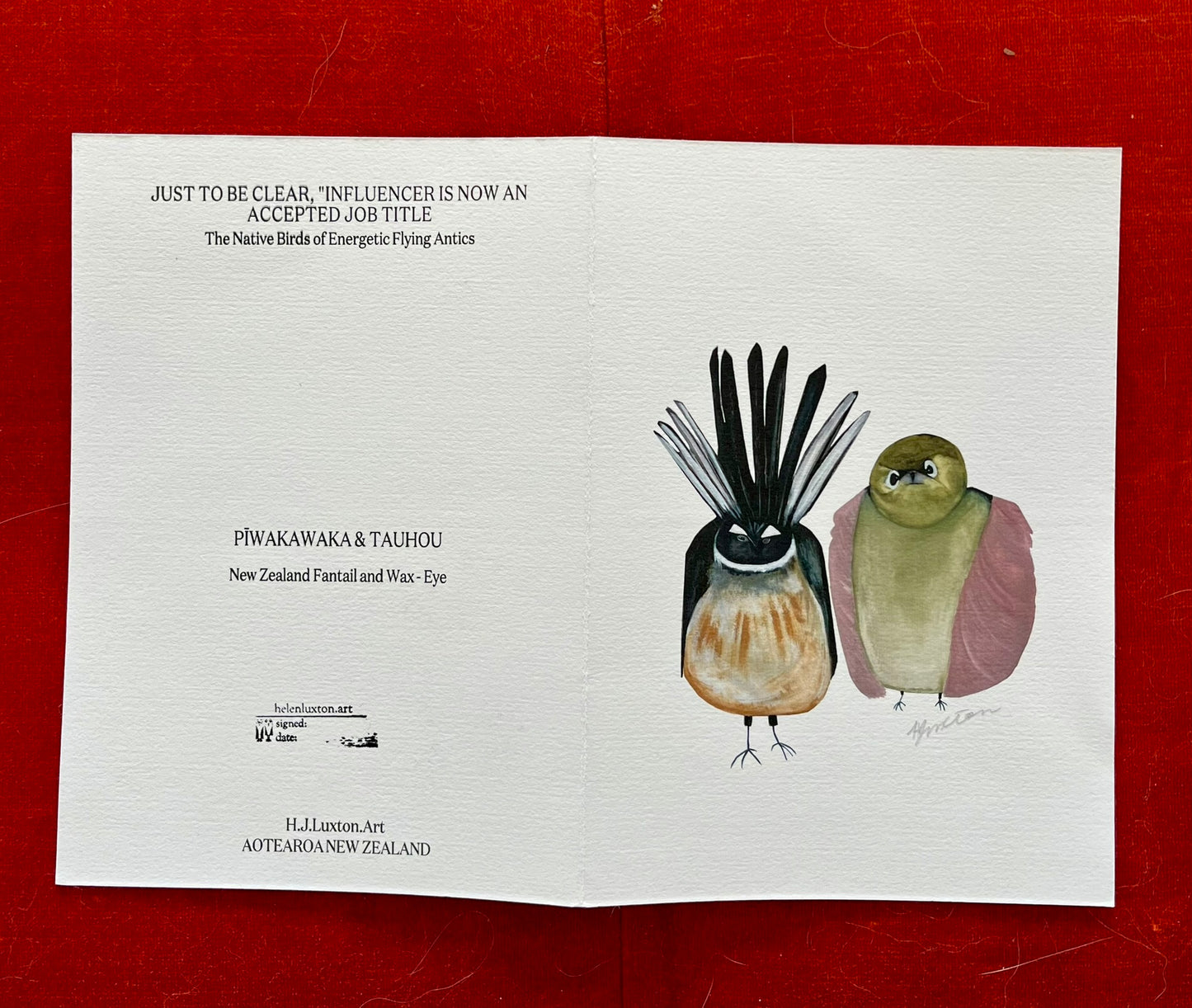 THE NATIVE BIRDS OF NZ SERIES CARDS