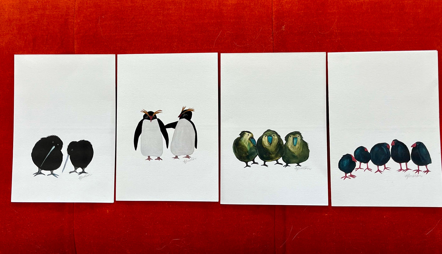 THE ENDEMIC AND ENDANGERED BIRDS OF NZ CARDS